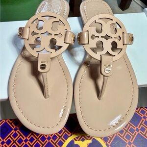 Tory Burch Miller Light Sand Patent Size 7